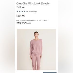 CozyChic Ultra Lite® Slouchy
Pullover with Drawstring. EUC